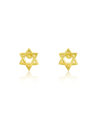 Etoielle Yellow Gold Tone Star of David Studs Earrings