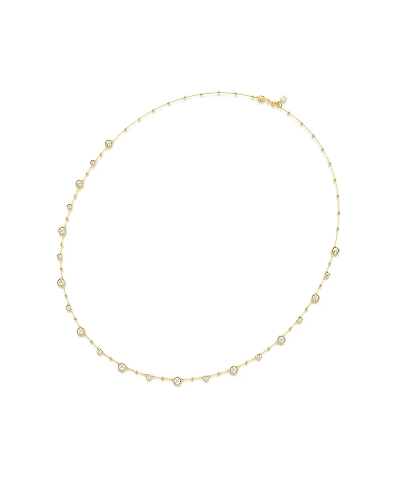 Swarovski Round Cut, White, Gold-Tone Imber Strand age Necklace