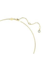 Swarovski Round Cut, Light Blue, Gold-Tone Imber Necklace