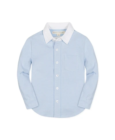 Hope & Henry Boys Long Sleeve Pique Button Down Shirt