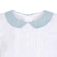 Hope & Henry Baby Girls Layette Peter Pan Shirt and Short 2-Piece Set