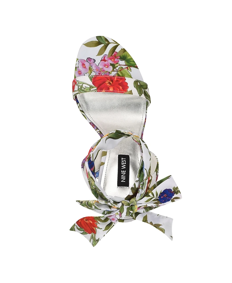 Nine West Women's Kelsie Ankle Wrap Sculpted Heel Sandals