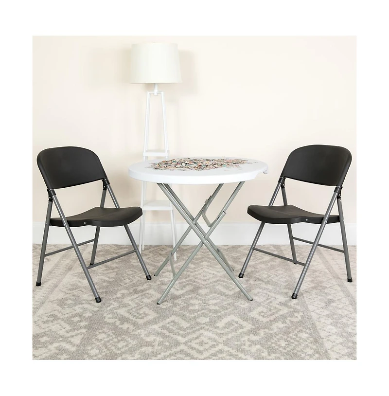 2 Pack Home & Office 330 Lb. Capacity Foldable Plastic Chair