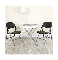 2 Pack Home & Office 330 Lb. Capacity Foldable Plastic Chair