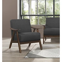 Simplie Fun Modern Home Furniture Dark Fabric Upholstered 1 Piece Accent Chair Cushion Back And Seat