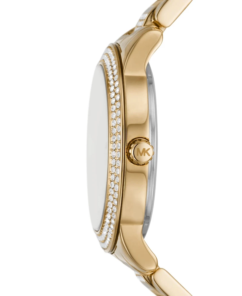 Michael Kors Women's Tibby Three-Hand Gold-Tone Stainless Steel Watch 34mm and Bracelet Gift Set