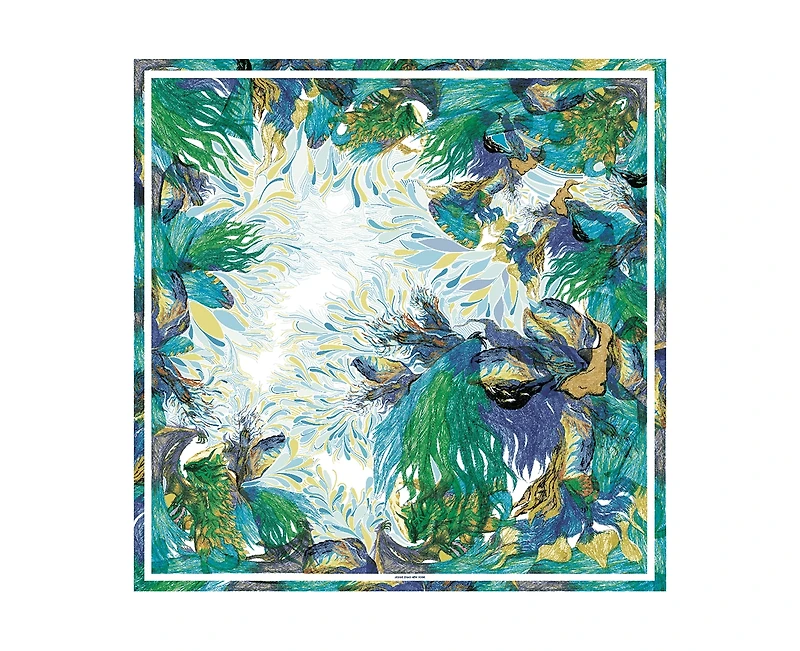 Jessie Zhao New York Silk Scarf of Summer Forest Imagination