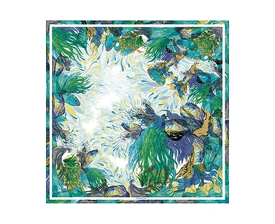Jessie Zhao New York Silk Scarf of Summer Forest Imagination