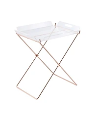 Simplie Fun Cersei Tray Table In Clear Acrylic & Copper