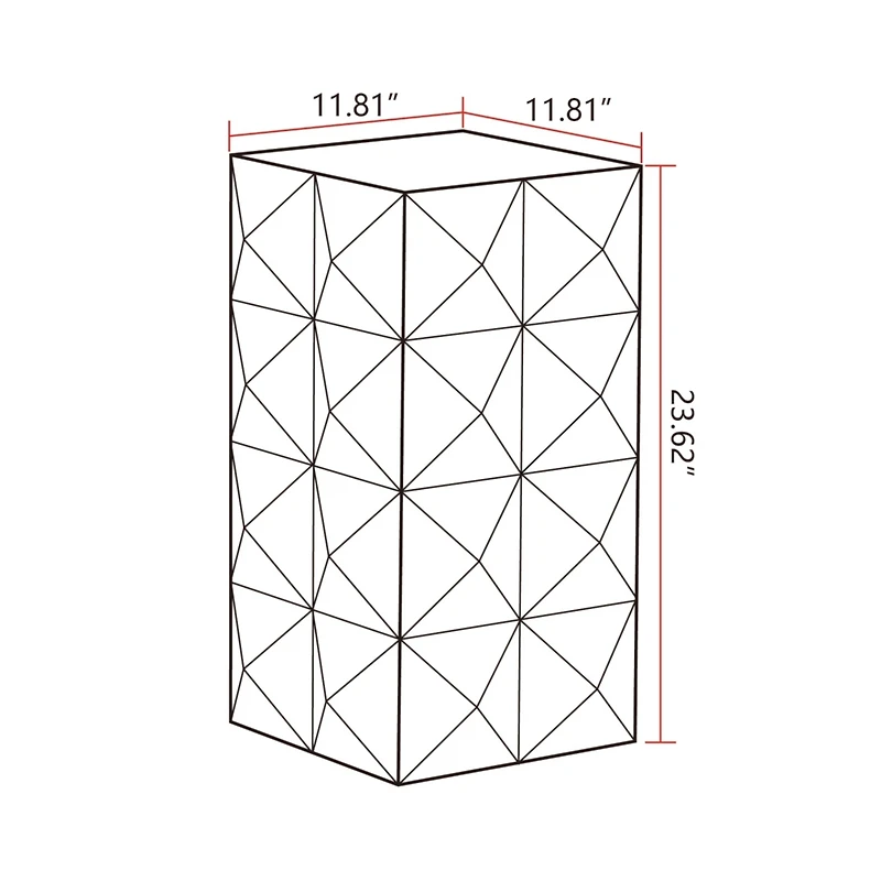 Simplie Fun 23.62" Height Three-Dimensional Embossed Pattern Design Retro Coffee Table Retro Furniture