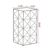 Simplie Fun 23.62" Height Three-Dimensional Embossed Pattern Design Retro Coffee Table Retro Furniture