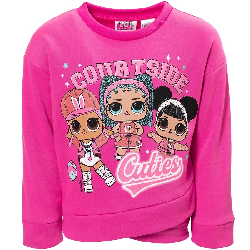 L.o.l. Surprise! Little Girls French Terry Sweatshirt and Leggings Outfit Set