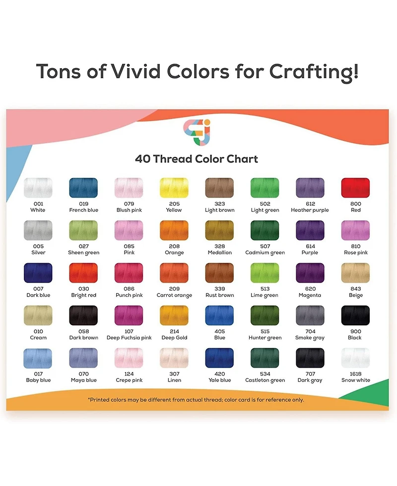 Jumbl JumblCrafts 40 Color Thread Embroidery Kit for Embroidery & Sewing