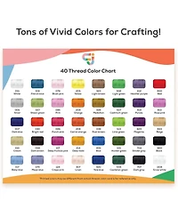 Jumbl JumblCrafts 40 Color Thread Embroidery Kit for Embroidery & Sewing