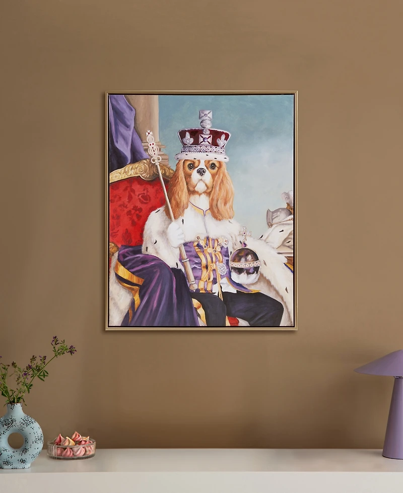 Madison Park Pet Portrait King Charles Spaniel Iii Framed Canvas Wall Art