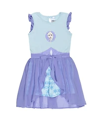 Disney Princess Frozen Girls Romper With Skirt Overlay Toddler |Child
