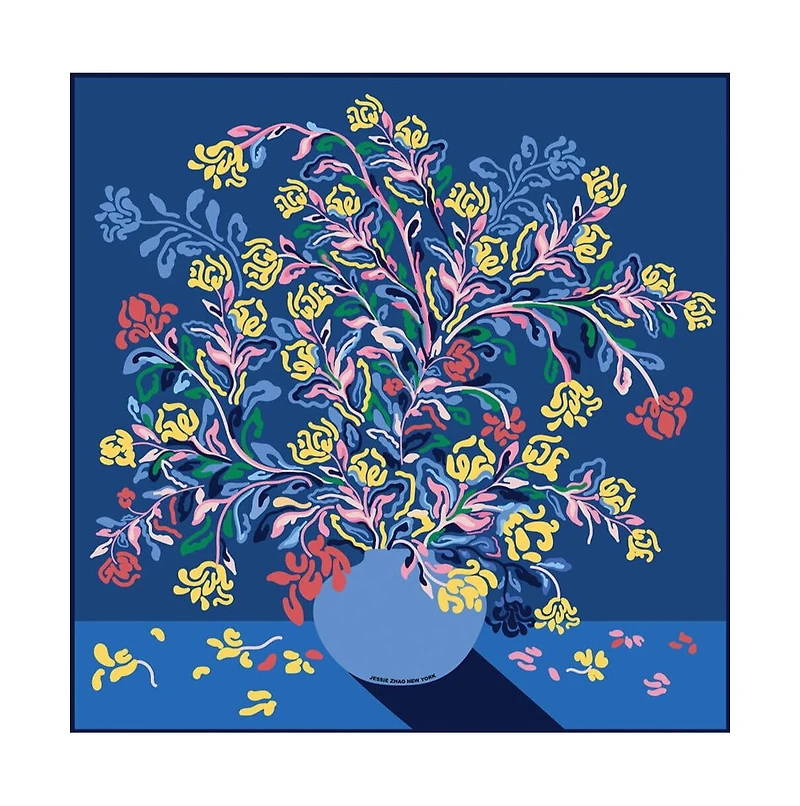 Jessie Zhao New York Silk Scarf of Night Flowers