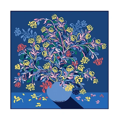 Jessie Zhao New York Silk Scarf of Night Flowers