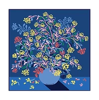 Jessie Zhao New York Silk Scarf of Night Flowers