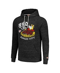 Men's and Women's Homage Charcoal Kansas City Chiefs Nfl x Guy Fieri's Flavortown Tri-Blend Pullover Hoodie