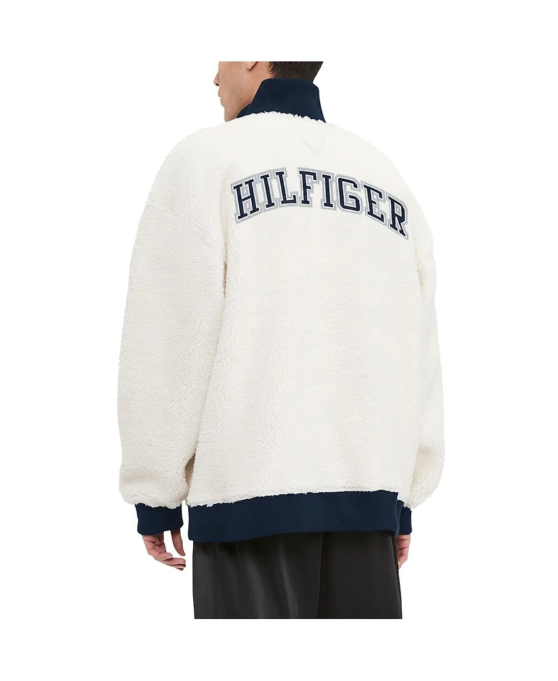 Men's Tommy Hilfiger White Dallas Cowboys Jordan Sherpa Quarter-Zip Jacket