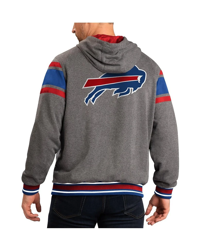 Men's G-iii Sports by Carl Banks Royal, Gray Buffalo Bills Extreme Full Back Reversible Hoodie Full-Zip Jacket