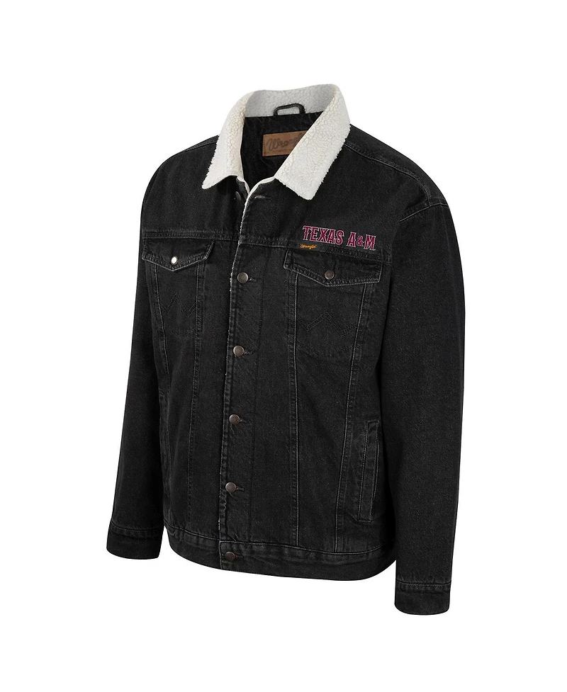 Men's Colosseum x Wrangler Charcoal Texas A&M Aggies Western Button-Up Denim Jacket