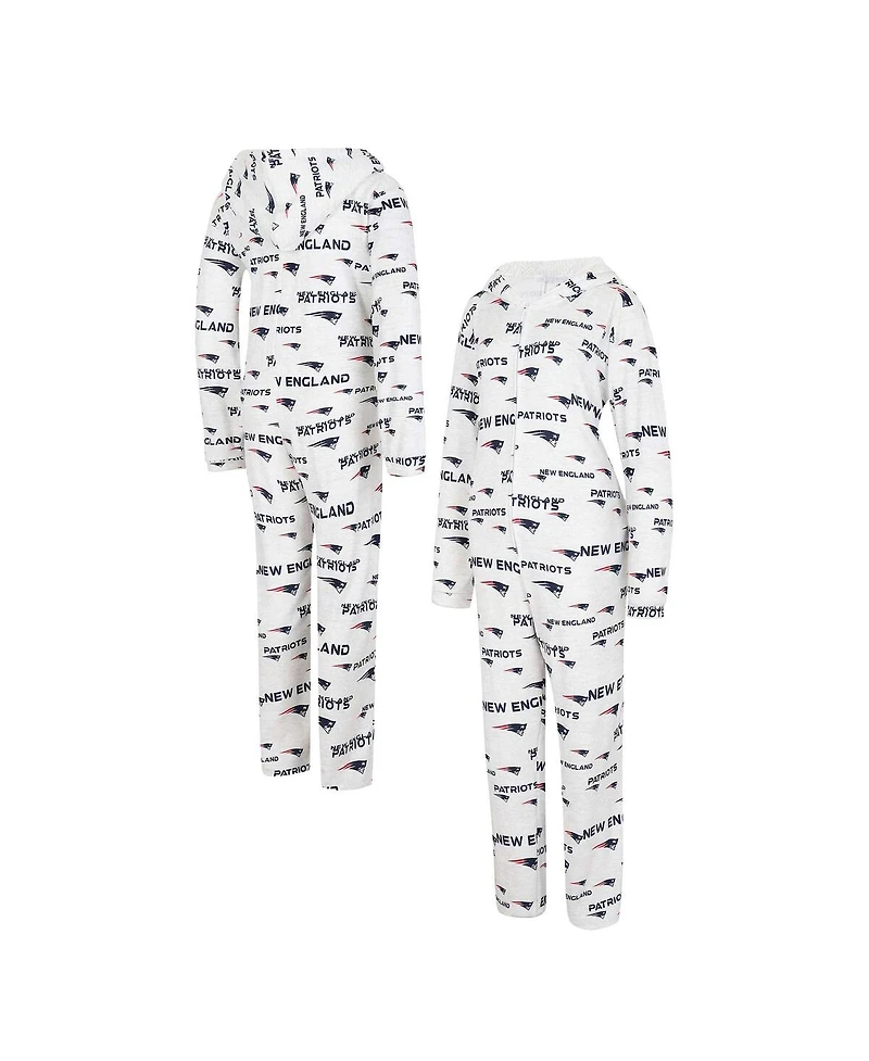 Women's Concepts Sport Cream New England Patriots Docket Hoodie Full-Zip Union Suit