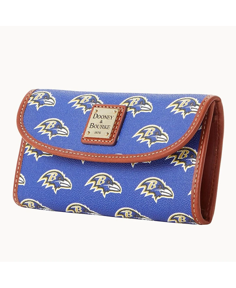 Women's Dooney & Bourke Baltimore Ravens Team Color Continental Clutch