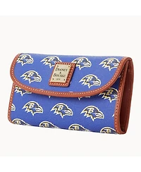 Women's Dooney & Bourke Baltimore Ravens Team Color Continental Clutch