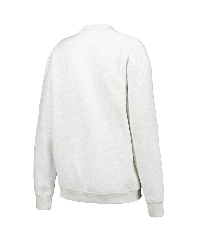 Women's Established & Co. Ash Iowa Hawkeyes Logo Pullover Sweatshirt