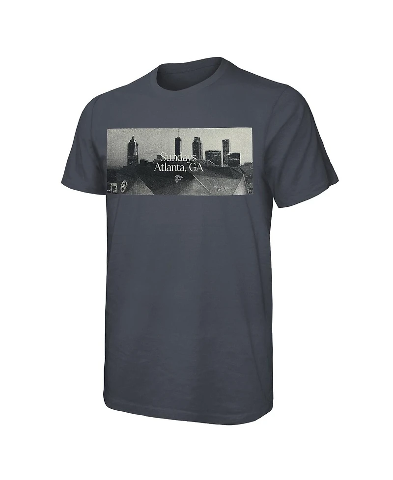 Men's Majestic Threads Gray Atlanta Falcons Sundays Skyline T-shirt