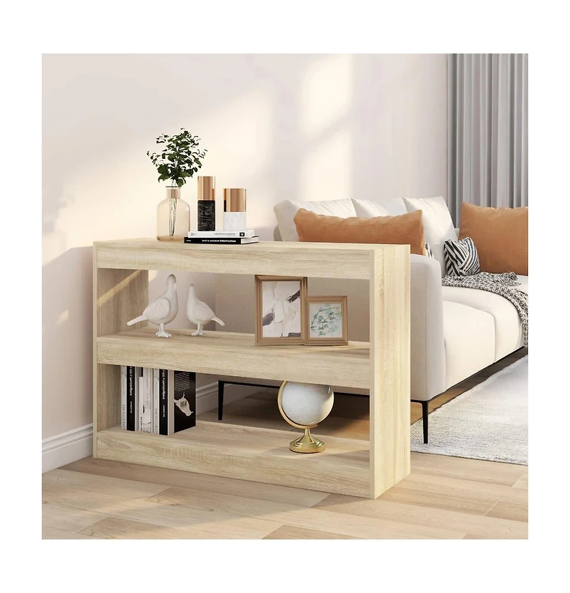 Book Cabinet/Room Divider Sonoma Oak 39.4"x11.8"x28.3"