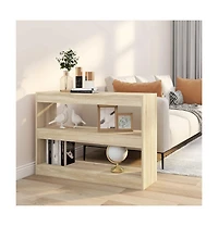 Book Cabinet/Room Divider Sonoma Oak 39.4"x11.8"x28.3"