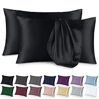 Bare Home Satin Pillowcase Set