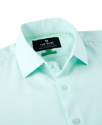 Men's Slim Fit Short Sleeve Performance Button Down Dress Shirt