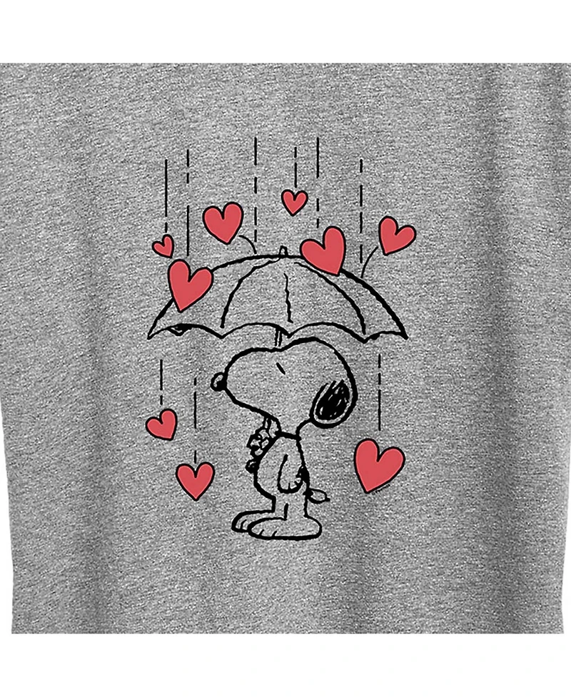 Air Waves Trendy Plus Peanuts Snoopy Valentine's Day Graphic T-shirt