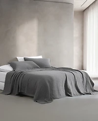 Closeout! Calvin Klein Essential Garment Washed Cotton Jacquard Coverlet