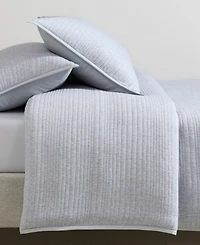Closeout! Calvin Klein Modern Cotton Ribbed Matelasse Melange Tencel Jersey 3 Piece Duvet Cover Set