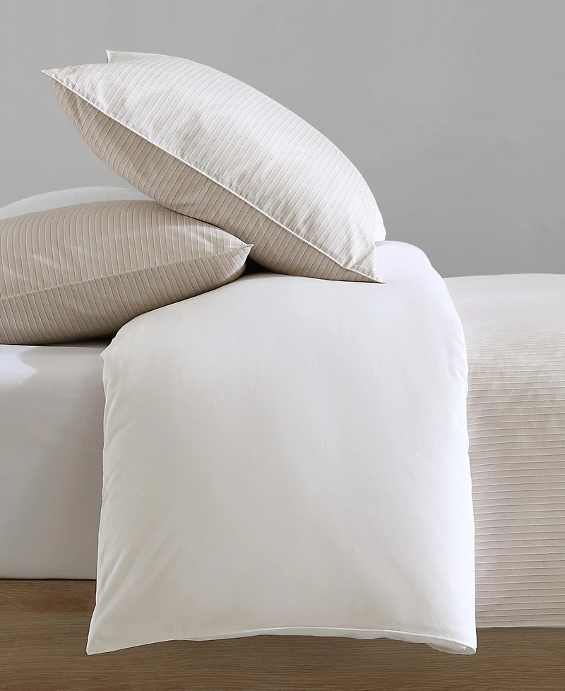Calvin Klein Ikat Pinstripe Cotton Percale 3 Piece Duvet Cover Set, King
