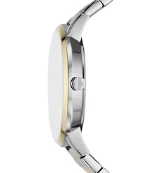 A|X Armani Exchange Women's Three Hand Two-Tone Stainless Steel Watch 36mm and Bracelet Set