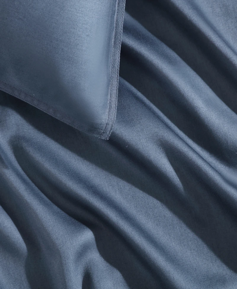 Calvin Klein Organic Earth Solid Cotton Sateen 3 Piece Duvet Cover Set