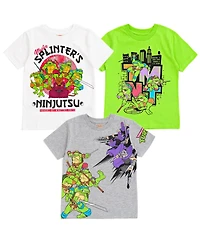 Teenage Mutant Ninja Turtles Toddler Boys Leonardo Michelangelo Donatello Raphael 3 Pack T-Shirts