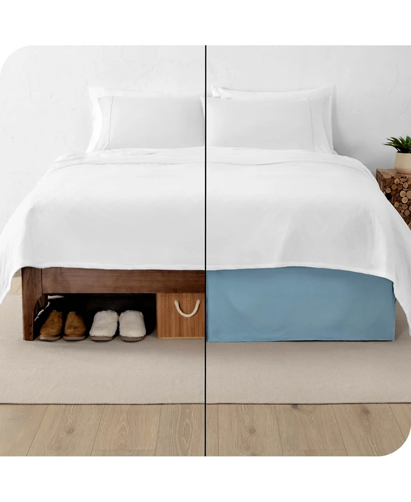 Bare Home Tailored 15" Pleated Bedskirt Twin