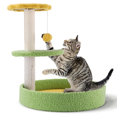 Sugift Multi-layer Cat Tree with Perch and Hanging Ball