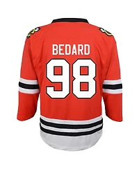 Preschool Boys and Girls Connor Bedard Red Chicago Blackhawks Home Replica Player Jersey