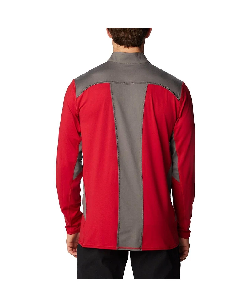 Men's Columbia Crimson Alabama Tide Tech Trail Omni-Shade Quarter-Zip Sweatshirt