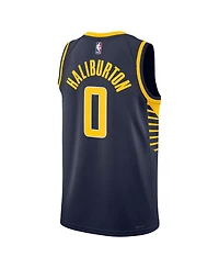 Men's and Women's Nike Tyrese Haliburton Navy Indiana Pacers Swingman Jersey - Icon Edition
