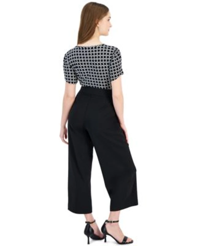 Ak Anne Klein Petite Tulip Sleeve Top Wide Leg Pants