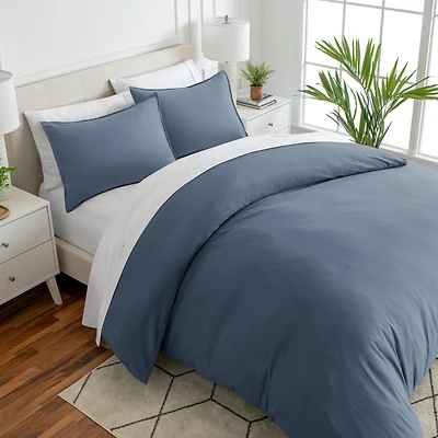 Bare Home Ultra-Soft Sand washed Queen Duvet Cover & Sham Set